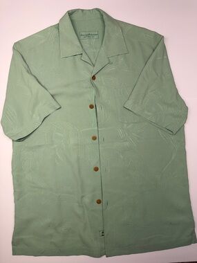 Tommy Bahama Mint Green Textured Camp Shirt